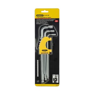 Stanley 9 Pcs Extra Long Ball Point Hex Key Set, 94-158
