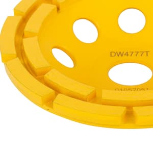 Dewalt 5 inch / 125 mm Double Row Diamond Cup Grinding Wheel For Angle Grinders, DW4777T-AE