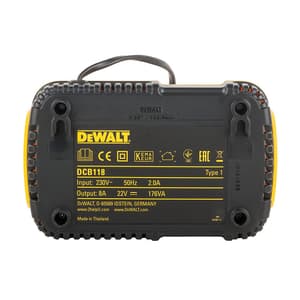Dewalt 18V / 54V Fast Charger For Charging XR Li ion FLEXVOLT & Standard XR Batteries, DCB115P2-QW