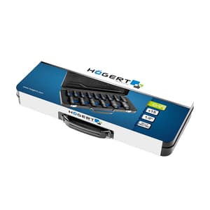Hogert 15 Pcs 1/2 inch Sq. Drive Long Impact Socket Set, HT4R049