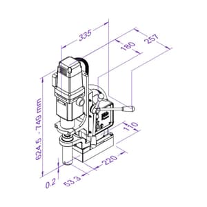 Eibenstock 85 mm Magnetic Core Drilling Machine (With Oil Cooled Gearbox), KDS 85-3 