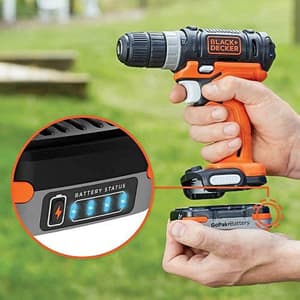 Black+Decker 12V Cordless GoPak Combo Kit (Pack Of 4 Pcs), BDCK502C1-B5
