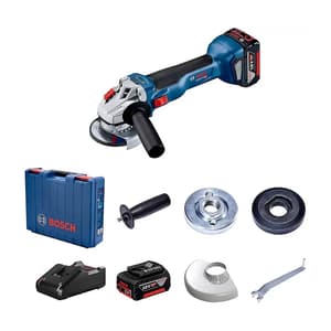Bosch 100mm / 4 inch 18V Heavy Duty Cordless Angle Grinder (Brushless), GWS 18V-10 Kit