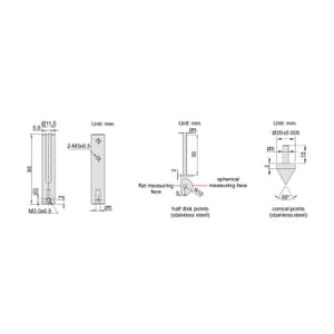 Insize Accessory Set for Large Digital Calipers with Side Points, 6146-500B
