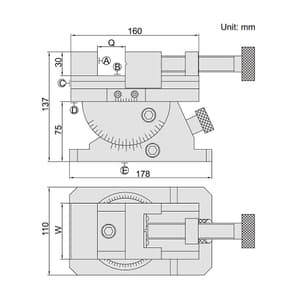 Insize 0 - 80 mm Precision Universal Vice, 6521-80