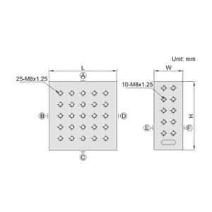 Insize 150 x 63 x 150 mm Hardened Right Angle Plate, 6549-1