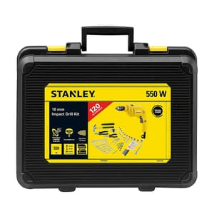 Stanley 10 mm / 550W DIY Drill Machine With 120 Pcs Mechanical Toolkit For Home & Professional Use, SDH550KM-IN