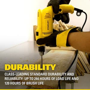 Stanley 10 mm / 550W DIY Drill Machine With 120 Pcs Mechanical Toolkit For Home & Professional Use, SDH550KM-IN