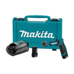 Makita 7.2V Li-Ion 5 mm Cordless Drill Driver (Two-Position) with Charger & 2 Pcs 1.35h Battery, DF012DSE