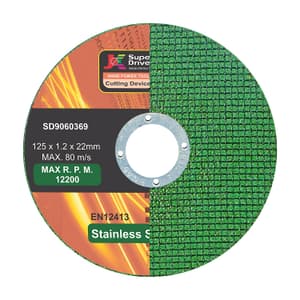 JK 125 x 1.2 x 22 mm Green Cutting Disc For Stainless Steel (Pack of 25 Pcs), SD9060369