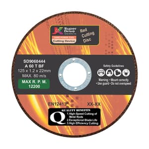 JK 125 x 1.2 x 22 mm Red Cutting Disc For Metal (Pack of 25 Pcs), SD9060444