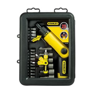 Stanley 25 Pcs Pistol Grip Ratcheting Screwdriver Set, 0-63-022