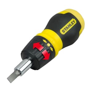 Stanley 6 Pcs Stubby Multi - Bit Ratcheting Screwdriver Set, 0-66-358