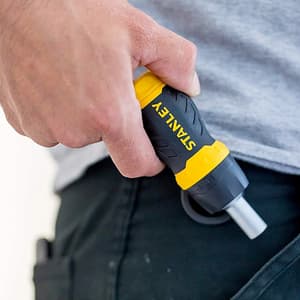 Stanley 6 Pcs Stubby Multi - Bit Ratcheting Screwdriver Set, 0-66-358