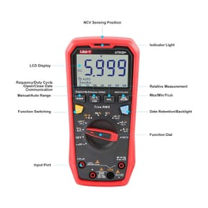 UNI-T 6000 Count True-RMS Digital Multimeter (HVAC), UT61D+