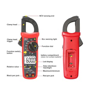 UNI-T 6000 Count / 600A AC TRMS Digital Clamp Meter, UT202A+