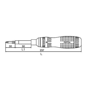 Toptul 1/4", 5/16", 7/16" High-Torque Ratchet Screwdriver Handle with Storage, FTED1421