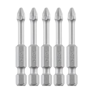 Dewalt PZ2 x 50 mm Length Pozidriv Torsion Screwdriver Bits With Extra Grip (Pack of 5 Pcs), DT7226-QZ