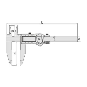 Insize 450 mm / 18 inch Non-Waterproof Digital Caliper, 1135-451