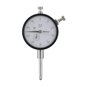 Mitutoyo 0 - 1 inch Long Stroke Dial Indicator with Flat Back, 2416AB