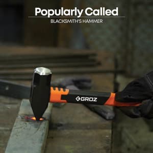 Groz 1800 Gms Blacksmith / Cross Pein Hammers Fiberglass Handle, BHFG/4/14