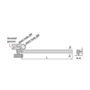 Insize 100 mm Length Dial Test Indicator Holder, 6293-1