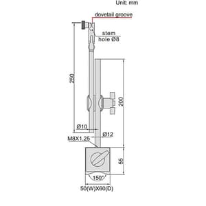 Insize 80 Kgf Magnetic Stand, 6216-80