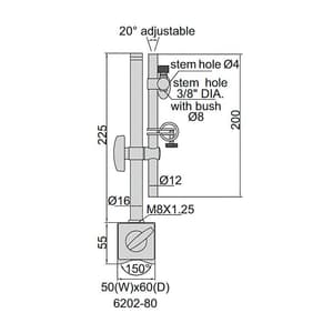Insize 80 Kgf Magnetic Stand, 6202-80