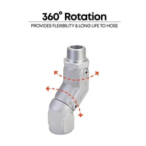Groz 1 inch NPT Dual Plane Fuel Nozzle Swivel, SWV/2P/0-1/N