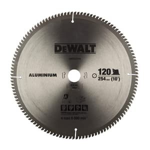 Dewalt 10 inch / 254 mm Circular Saw Blade For Cutting Aluminium (120 Teeth), DW03225-IN