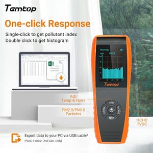 Temtop Professional Air Quality Monitor, LKC-1000S+