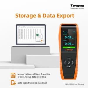 Temtop Professional Air Quality Monitor, LKC-1000S+