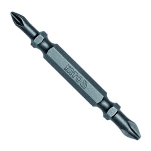 Yato PH1 x PH2 (Size) x 65 mm (Length) Phillips Double End Screwdriver Bits (Pack of 50 Pcs), YT-7883