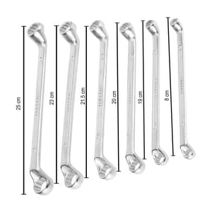 Taparia 6 Pcs, Shallow Offset Ring End Spanners Set, 1806