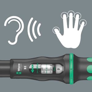 Wera 20 - 100 nm (3/8 Inch Sq. Drive) Torque B 2 Wrench With Reversible Ratchet, 05075611001