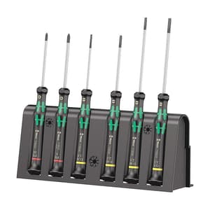 Wera 2035 / 6 Pcs A Screwdriver Set & Rack For Electronic Applications, 05118150001