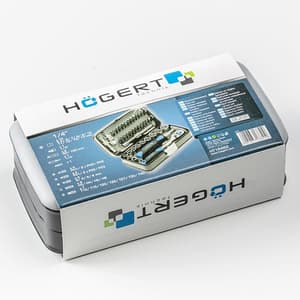 Hogert 38 Pcs 1/4 Inch Sq. Drive Socket Set, HT1R462