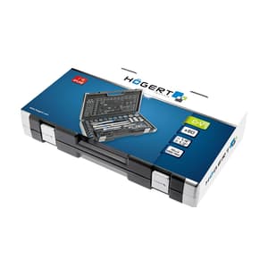 Hogert 60 Pcs 1/4 & 1/2 Inch Sq. Drive Socket Set, HT1R470
