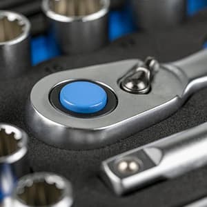 Hogert 60 Pcs 1/4 & 1/2 Inch Sq. Drive Socket Set, HT1R470