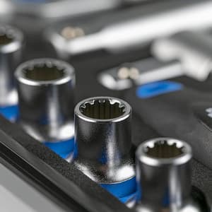 Hogert 60 Pcs 1/4 & 1/2 Inch Sq. Drive Socket Set, HT1R470