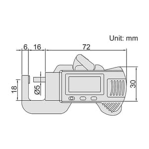 Insize 0 - 12 mm / 0.5 inch Digital Snap Gage, 2166-12