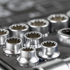 Hogert 18 Pcs 1/4 & 3/8 Inch Sq. Drive Socket Set, HT1R478