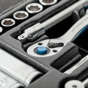 Hogert 63 Pcs 1/4 Inch Sq. Drive Socket Set, HT1R486