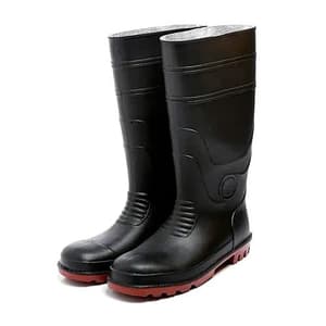 Mangla Gold-Year Double Injection Moulded PVC Gumboots With Steel Toe (14 Inch Height)