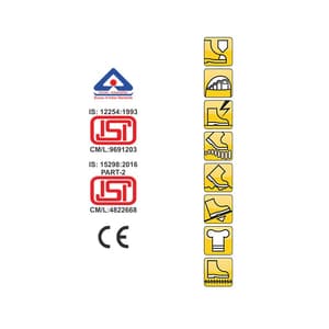 Mangla Gold-Year Double Injection Moulded PVC Gumboots With Steel Toe (14 Inch Height)