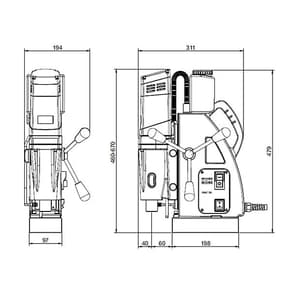 Schifler 1500W Magnetic Core Drilling Machine, SWC 65