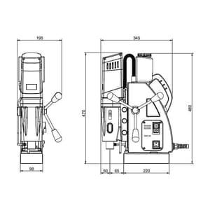 Schifler 1700W Magnetic Core Drilling Machine, SWC 80