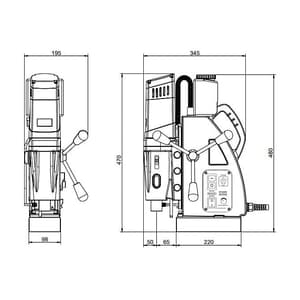 Schifler 1700W Magnetic Core Drilling Machine, SWC 80 WT