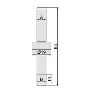 Insize 10 mm Shank Dia. Non-magnetic Edge Finder (83 mm Length), 6573-1