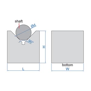 Insize 70 x 50 x 70 mm Granite V - Blocks Set (Pack of 2 Pcs) , 6897-1